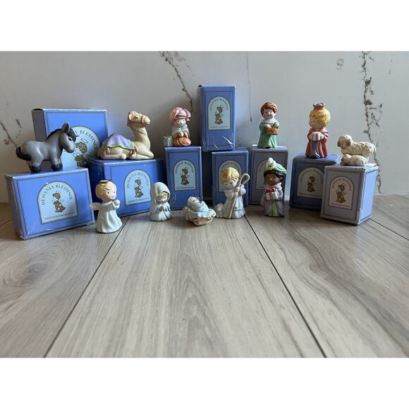 Avon Other - Heavenly Blessings 1986 Nativity Set Bundle | 11 Figurines | Hand-Painted